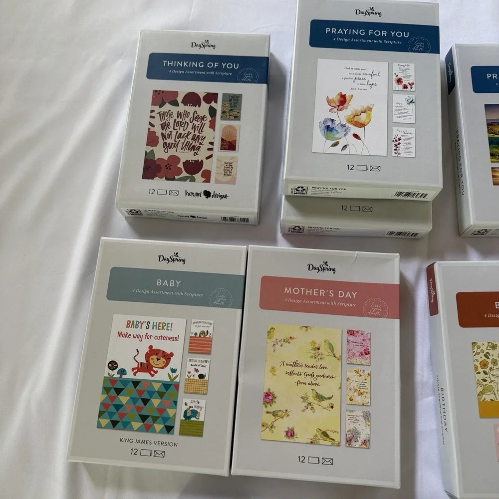 Lot Of 12 DaySpring Christian Greeting Card Box Sets Sympathy Birthday Baby